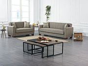 Barato (Brown) Casual style chenille sofa / sofa bed w/ storage