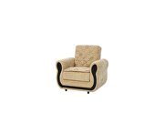 Classic style casual chair in beige chenille fabric main photo