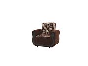 Havana (Brown) Classic style casual chair in brown chenille fabric