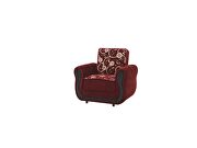 Classic style casual chair in burgundy chenille fabric main photo