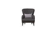 Stylish casual style gray chenille fabric chair main photo