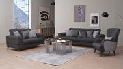 Stylish casual style gray chenille fabric sofa