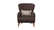 Manavgat (Brown) Stylish casual style brown chenille fabric chair