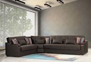 Midtown (Brown PU) Cozy casual style reversible home sectional