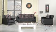 Chenille gray fabric modern sofa / bed series main photo