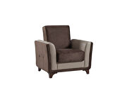 Niagara (Brown) Brown velvet casual style sleeper chair