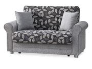 Beige chenille fabric casual living room loveseat