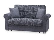 Gray chenille fabric casual living room loveseat