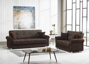 Rio Grande (Brown) Brown chenille fabric casual living room sofa