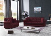 Burgundy chenille fabric casual living room sofa