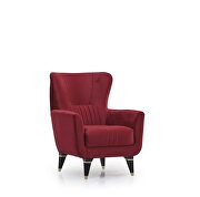 Ruby (Red) Stylish red / gold trim chair