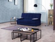 Soho (Blue) Comfortable affordable sofa bed in blue fabric