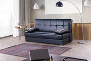 Soho (Black PU) Comfortable affordable sofa bed in black pu leather