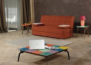 Soho (Orange) Comfortable affordable sofa bed in orange fabric