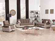 Light brown / beige stylish casual style sofa main photo
