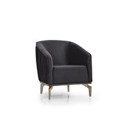 Stylish low profile channel tufted gray chair
