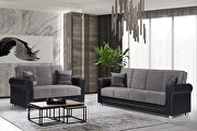 Avalon New (Gray) Gray fabric storage/sofa bed living room sofa