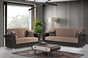 Avalon New (Brown) Brown fabric storage/sofa bed living room sofa
