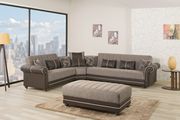 Modern sand brown sectional w/ storage/bed main photo