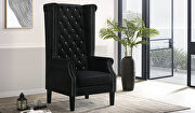 Bollywood (Black) Transitional style accent chair