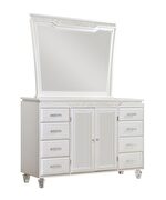 Contemporary style dresser in off-white finish wood main photo