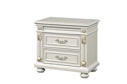 Destiny (White) Traditional style night stand in white finish wood