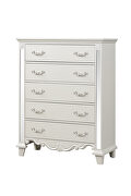 Contemporary style chest in pearl finish wood