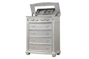 Glam mirrored panels chest in silver