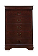 Red brown five-drawer chest main photo