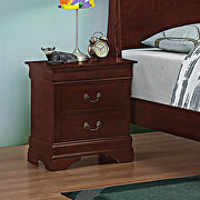Louis Philippe (Brown) Red brown two-drawer nightstand