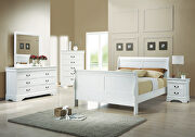 Louis Philippe (White) Traditional youth white queen bed