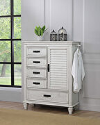 Antique white chest w 5 drawers main photo