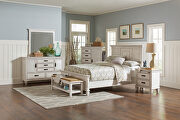 Franco (White) Antique white queen bed
