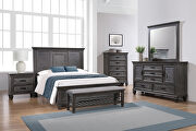 Weathered sage finish queen bed main photo