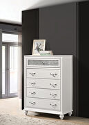 White finish chest in glam style