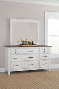 Traditional rustic latte and vintage white dresser