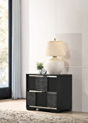 Black finish hardwood nightstand
