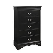 Louis Philippe II (Black) Black finish chest in casual style