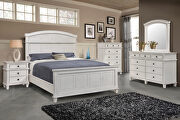 Antique white finish queen bed main photo