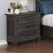Weathered carbon finish nightstand