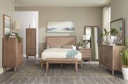 Queen bed in natural sandstone wood main photo