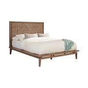 King bed in natural sandstone wood main photo