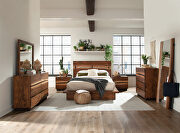 Winslow Smokey walnut and coffee bean finish queen bed