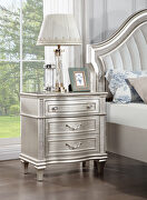 3-drawer nightstand silver oak main photo