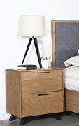 2-drawer rectangular nightstand with dual usb ports light honey brown main photo