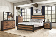 Caramel / licorice finish queen bed main photo