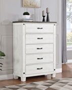 5-drawer chest distressed distressed grey and white main photo