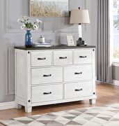 7-drawer dresser distressed distressed grey and white main photo