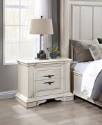 2-drawer nightstand with usb ports antique white main photo