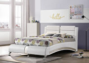 Felicity Glossy white finish full bed